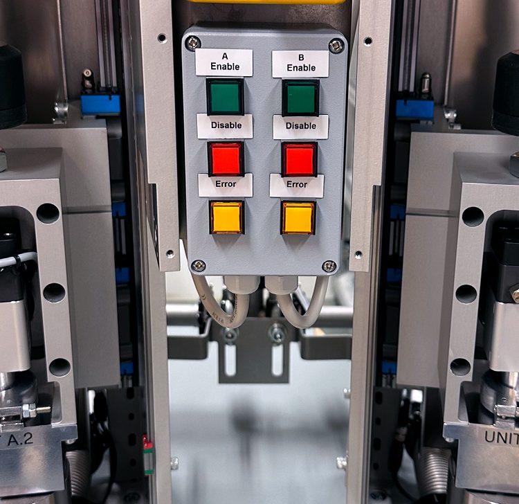 Buttons of helium leak detecting machine